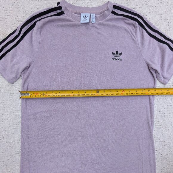 Adidas T-shirt Dress Knit Terry Cloth Size L - Picture 5 of 7